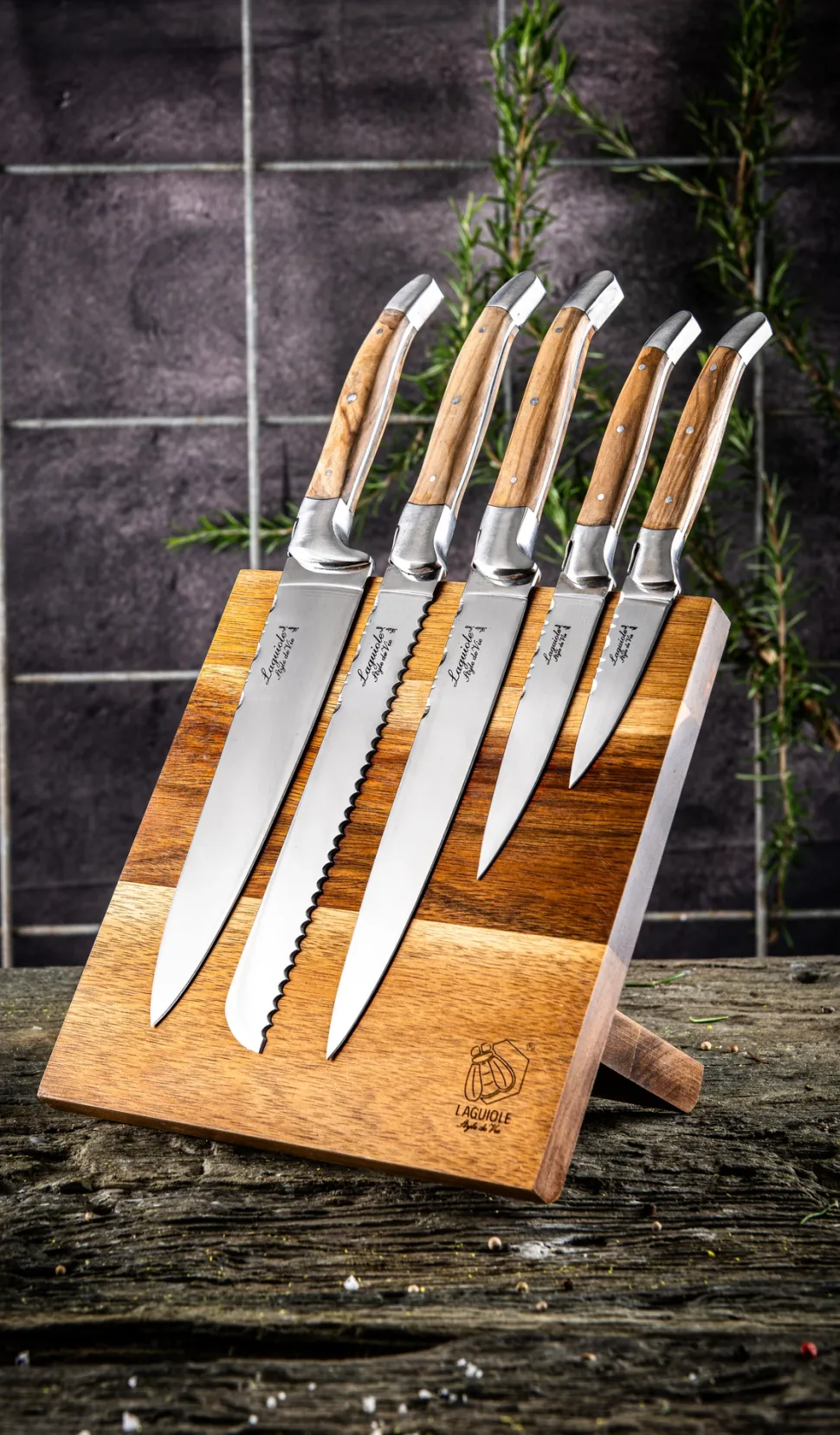 Messenset Laguiole Style de Vie Luxury Line Olijf