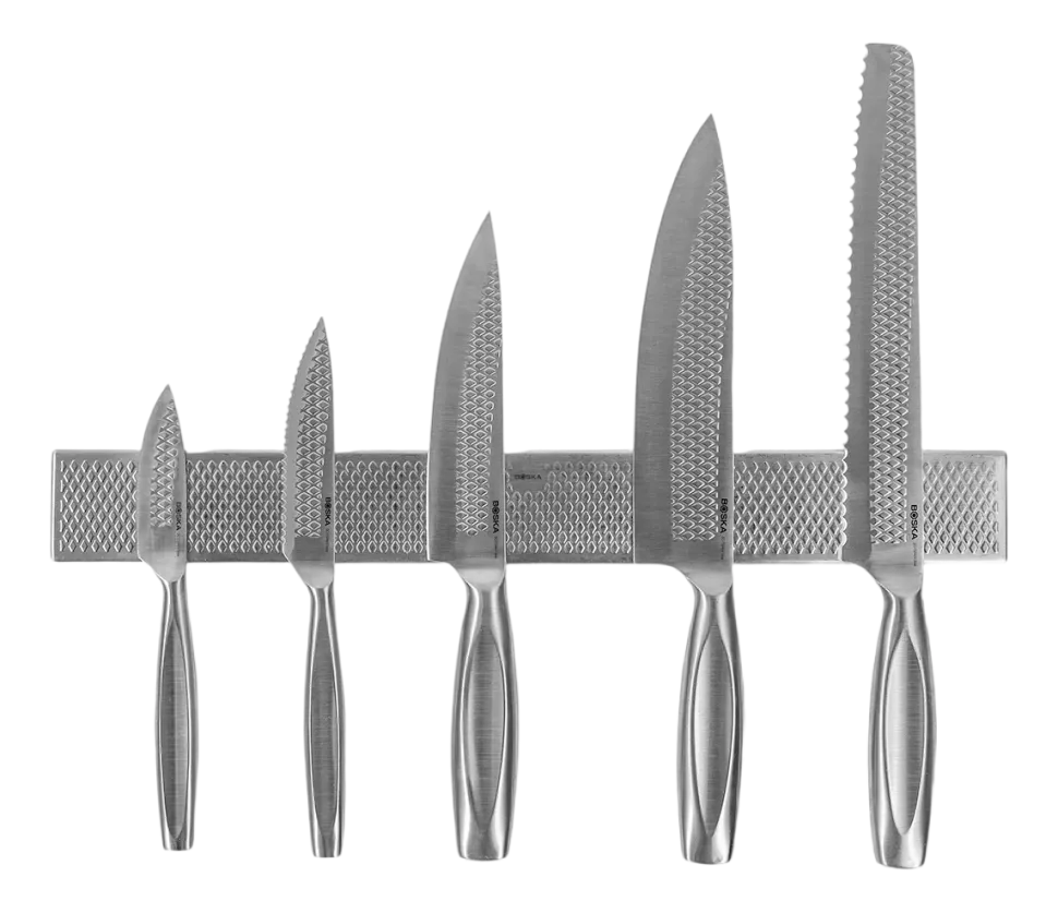 Messenset Met Magneetstrip Boska Monaco+ Ultimate Kitchen Knife Silver (Set van 6)