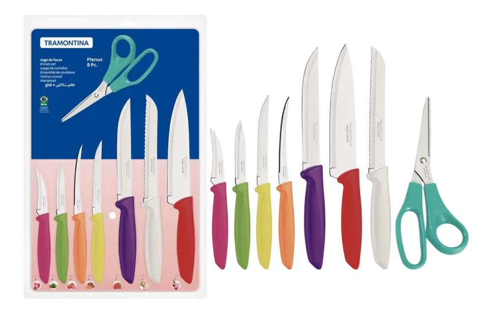 Tramontina Messenset Plenus Pizza Zilver (8-Delig) Hot