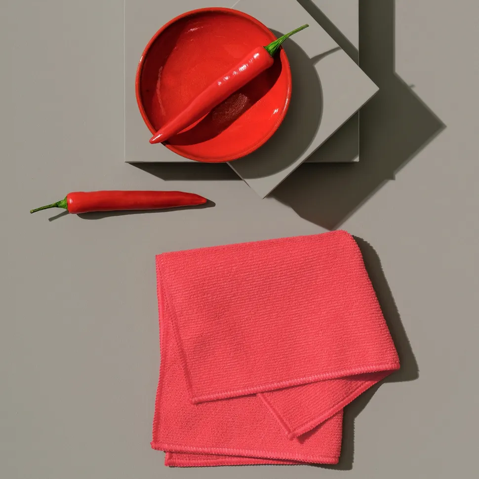 Microvezeldoek DDDDD Billie Red 30 x 30 cm (6-Delig)