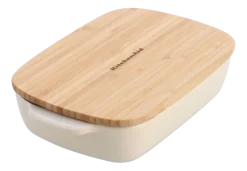 KitchenAid Middelgrote Ovenschaal Met Deksel Almond Cream Hot
