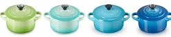 Mini Braadpanset Le Creuset Aardewerk Metallic Zeetinten (4-Delig)