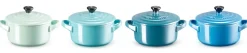 Mini braadpanset Le Creuset Aardewerk Metallic Blauwe Tinten (4-Delig)
