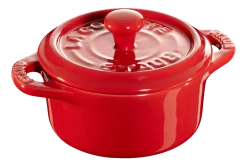 Mini Braadpan Staub Ceramic by Staub Cocotte Rond Kers 10 cm