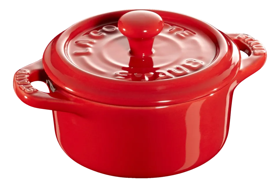 Mini Braadpan Staub Ceramic by Staub Cocotte Rond Kers 10 cm