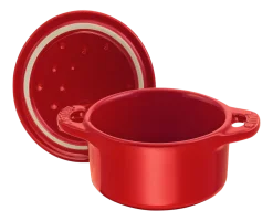 Mini Braadpan Staub Ceramic by Staub Cocotte Rond Kers 10 cm