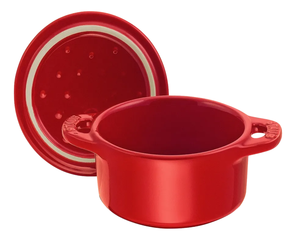 Mini Braadpan Staub Ceramic by Staub Cocotte Rond Kers 10 cm