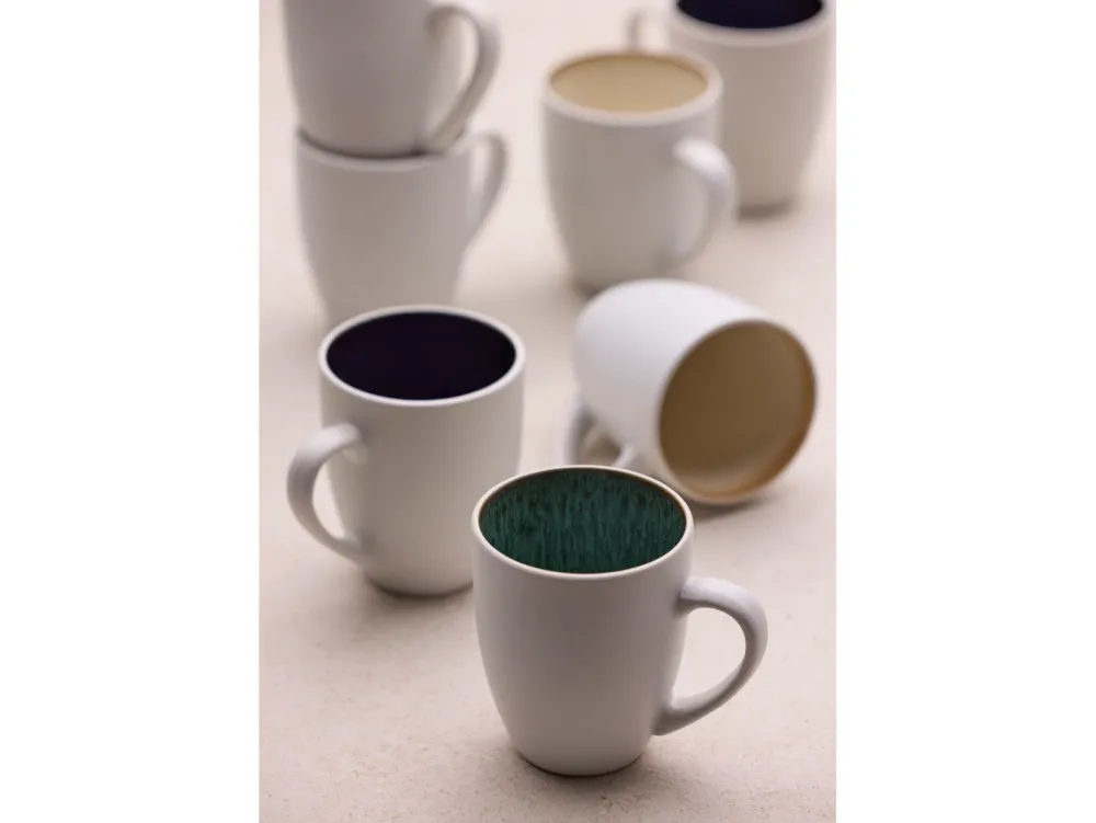 Bitz Mok Gastro White / Dark Blue 300 ml (Set van 4)
