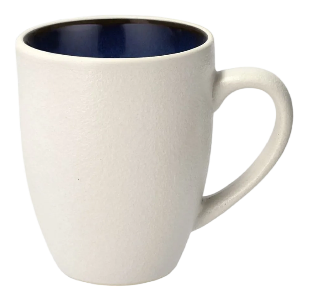 Bitz Mok Gastro White / Dark Blue 300 ml (Set van 4)