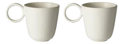 Mok Bolia Edge W. Handle Ecru 280 ml (Set van 2)