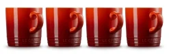 Le Creuset Mok Kersenrood 350ml (set van 4) Clearance