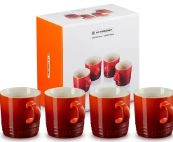 Le Creuset Mok Kersenrood 350ml (set van 4) Clearance