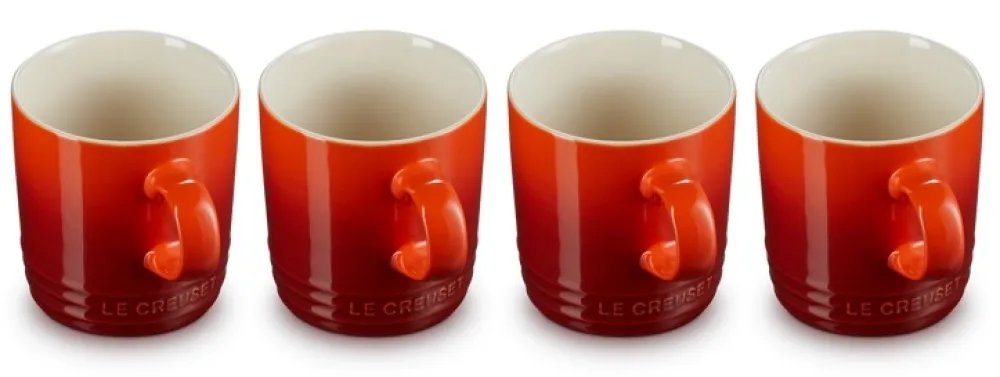 Le Creuset Mok Kersenrood 350ml (set van 4) Clearance