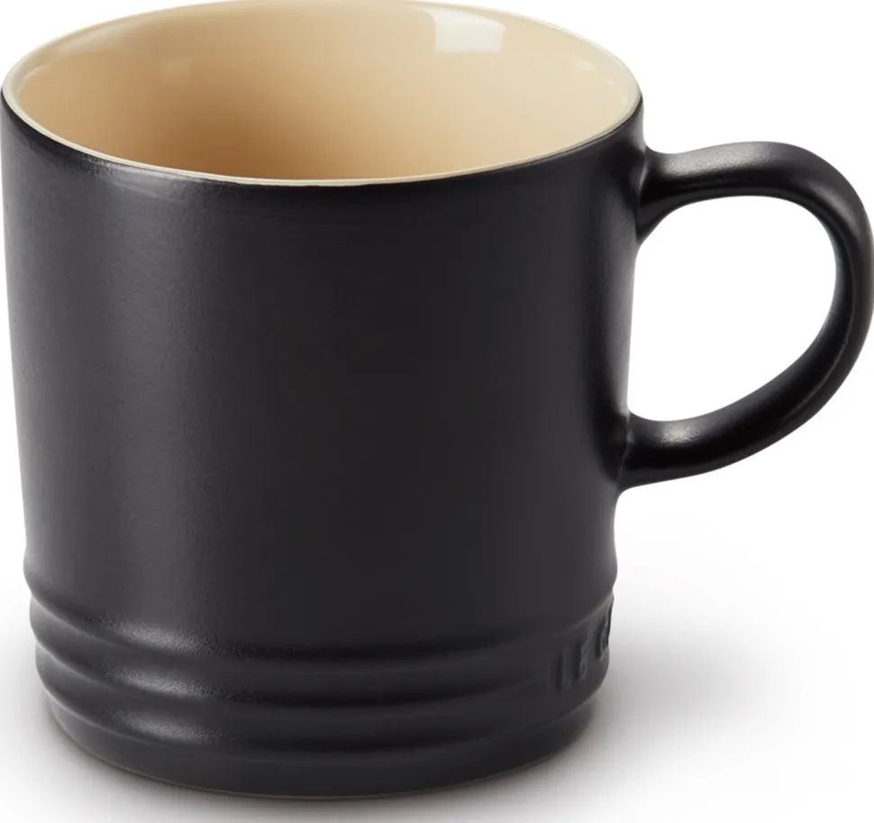 Mok Le Creuset Mat Zwart 350ml (4-Delig)