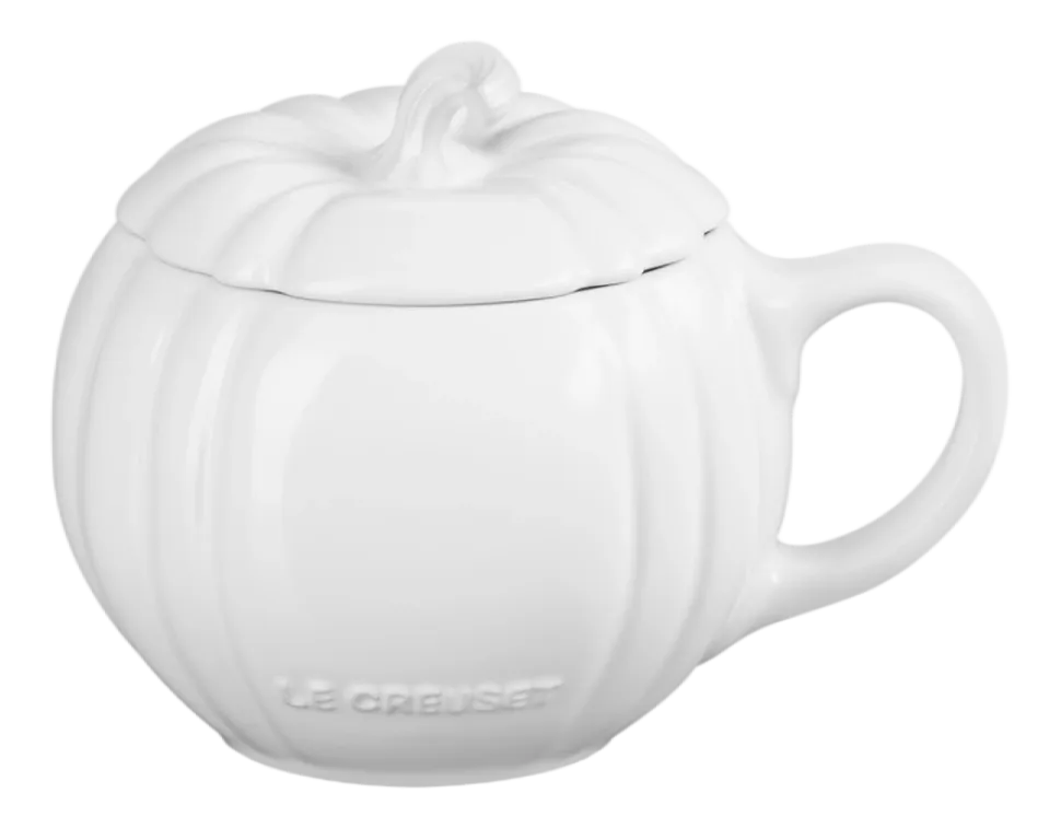 Mok Le Creuset Pompoen met deksel White 400 ml