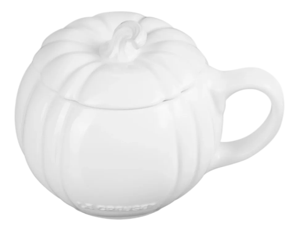 Mok Le Creuset Pompoen met deksel White 400 ml