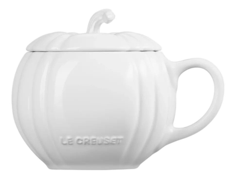 Mok Le Creuset Pompoen met deksel White 400 ml
