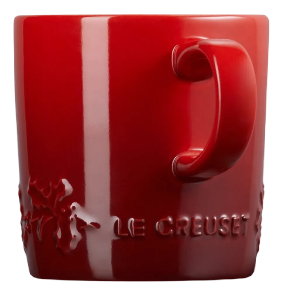 Mok Le Creuset Winter Holly Collection Kersenrood 350ml (4-Delig)