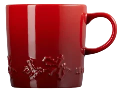 Mok Le Creuset Winter Holly Collection Kersenrood 350ml (4-Delig)