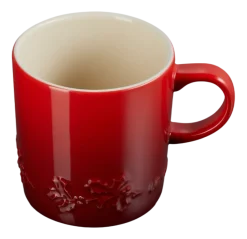 Mok Le Creuset Winter Holly Collection Kersenrood 350ml (4-Delig)