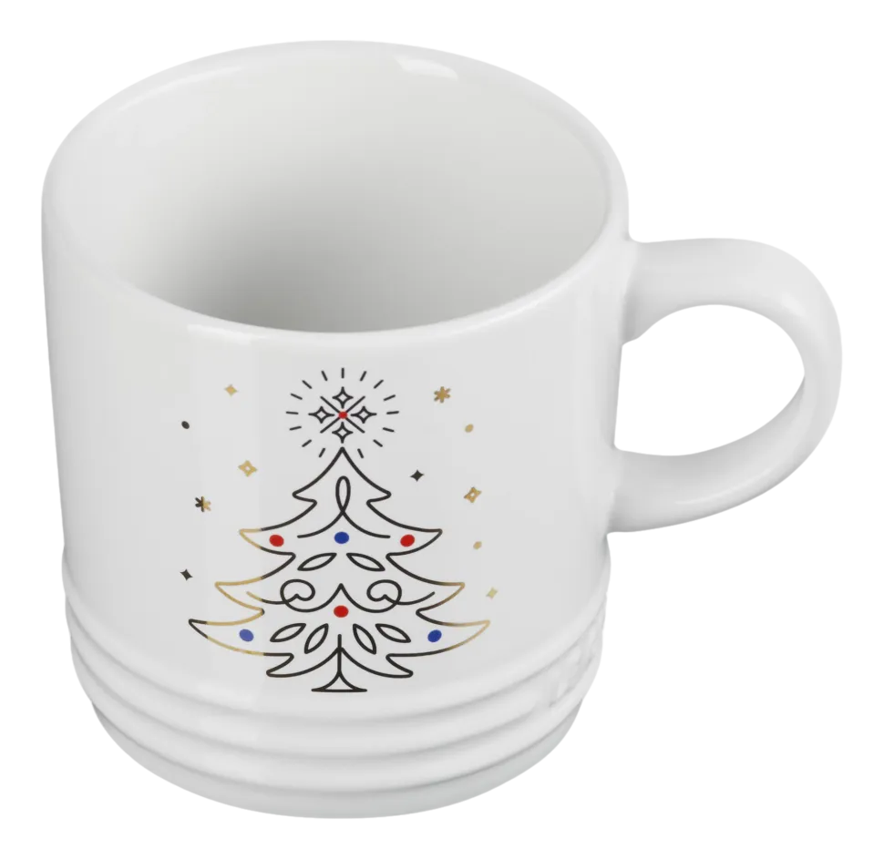 Mok Le Creuset Wit Kerstboom 350ml