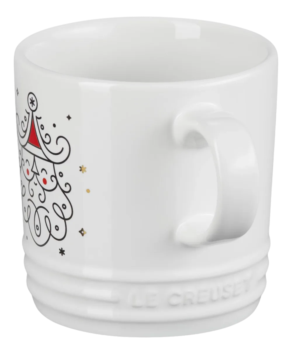 Le Creuset Mok Wit Kerstman 350ml Outlet
