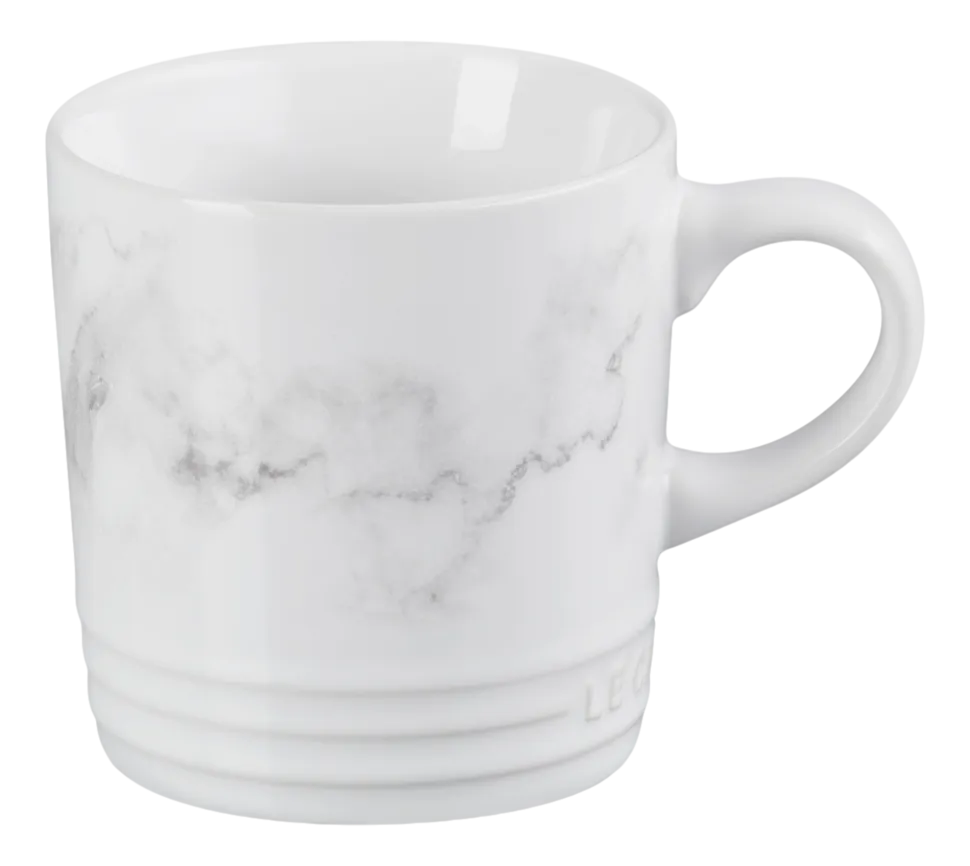 Mok Le Creuset Wit Marble 350ml (4-Delig)