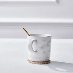 Mok Le Creuset Wit Marble 350ml (4-Delig)