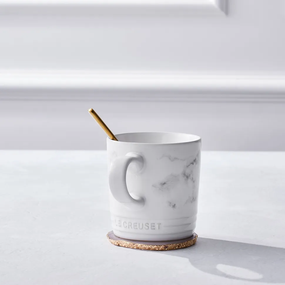 Mok Le Creuset Wit Marble 350ml (4-Delig)
