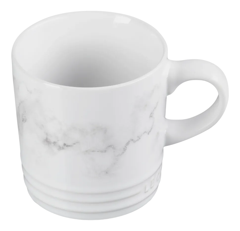 Mok Le Creuset Wit Marble 350ml (4-Delig)