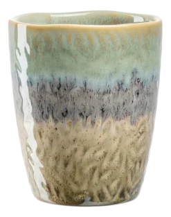 Mok Leonardo Matera Groen/Beige 300ml (Set van 4)