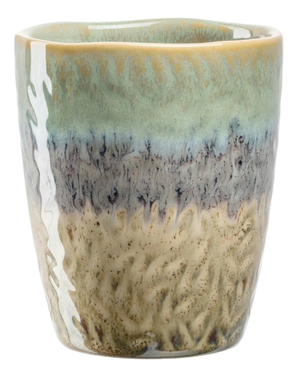 Mok Leonardo Matera Groen/Beige 300ml (Set van 4)