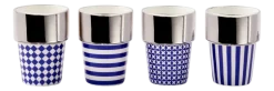 Mok POLSPOTTEN Aunty Dark Blue (Set van 4)