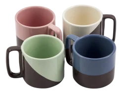 POLSPOTTEN Mok Stacking Dark Grey (Set van 4) Hot