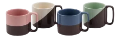POLSPOTTEN Mok Stacking Dark Grey (Set van 4) Hot