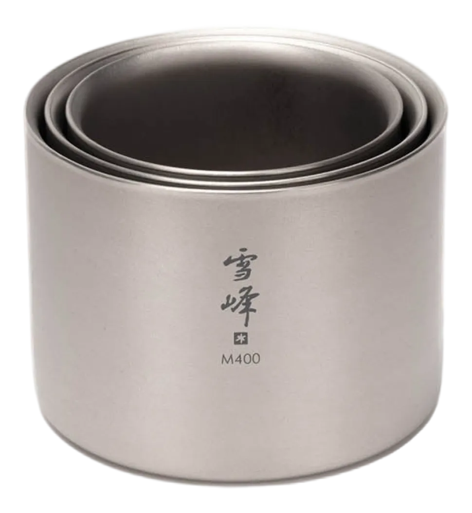 Mok Snow Peak Titanium Double Wall Stacking 400ml