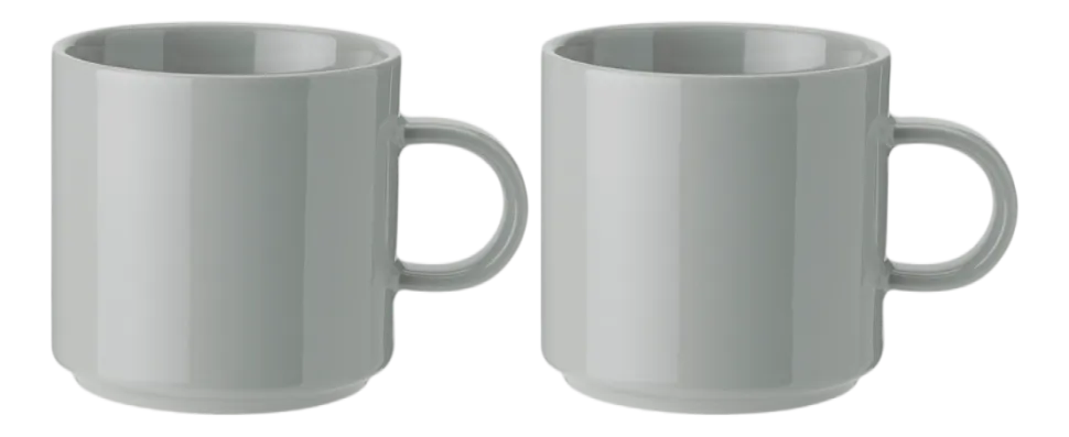 Mok Stelton Stelton Grey 200 ml (Set van 2)