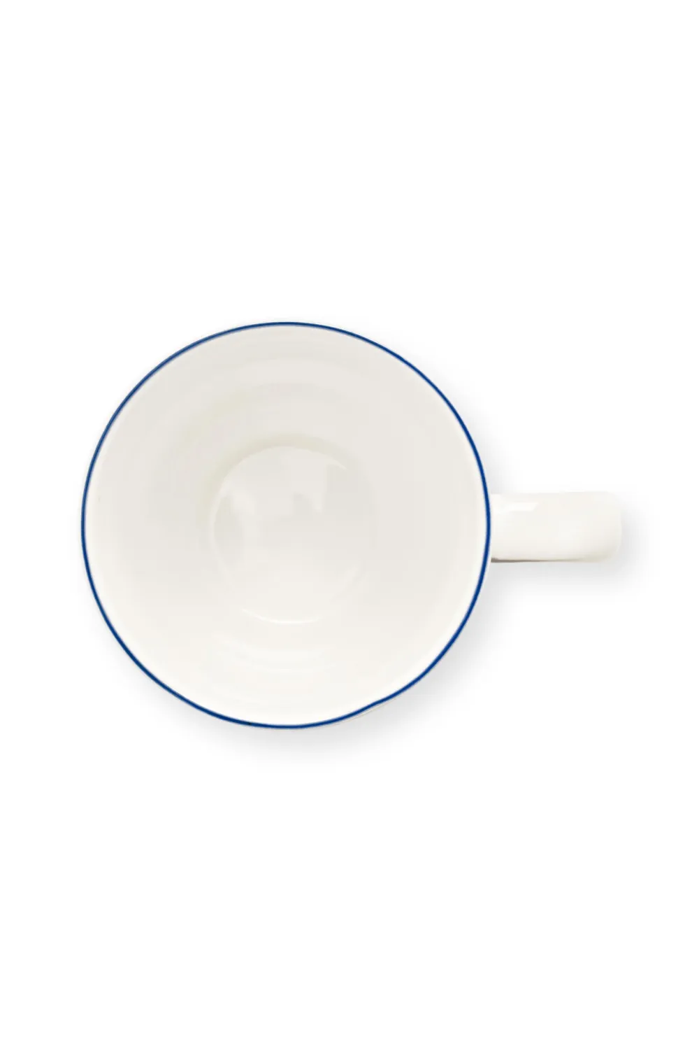 VT Wonen Mok vtwonen Mug With Ear White-Blue Line 275ml (Set van 6) Sale