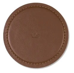 Onderzetter Dutchdeluxes Coaster Split Leather Classic Brown (set van 4)