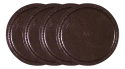 Onderzetter Dutchdeluxes Leather Metaal Brons (Set van 4)