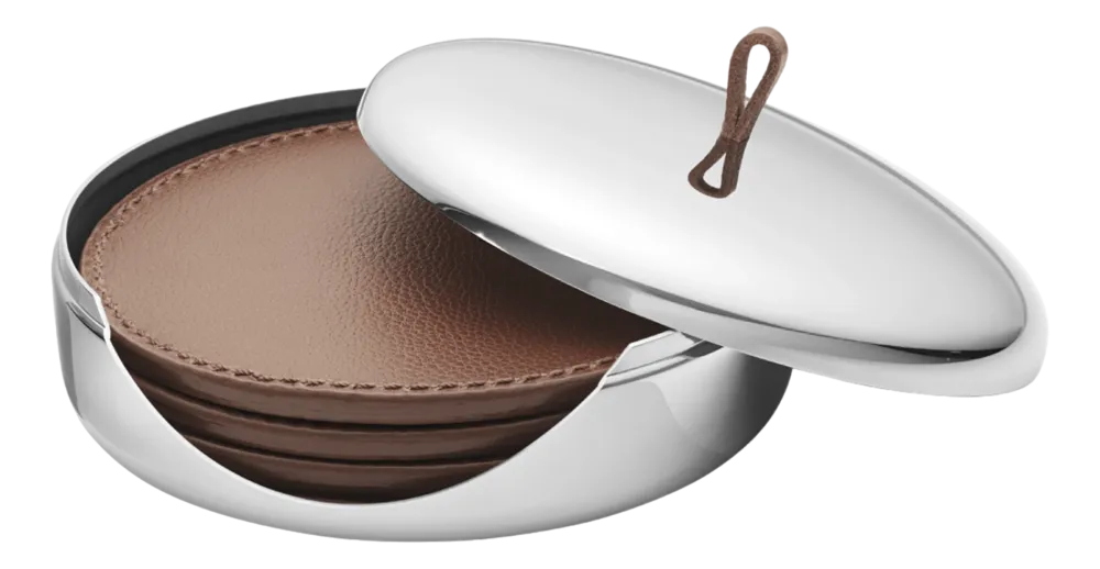 Georg Jensen Onderzetter Sky Leather (Set van 4) Sale
