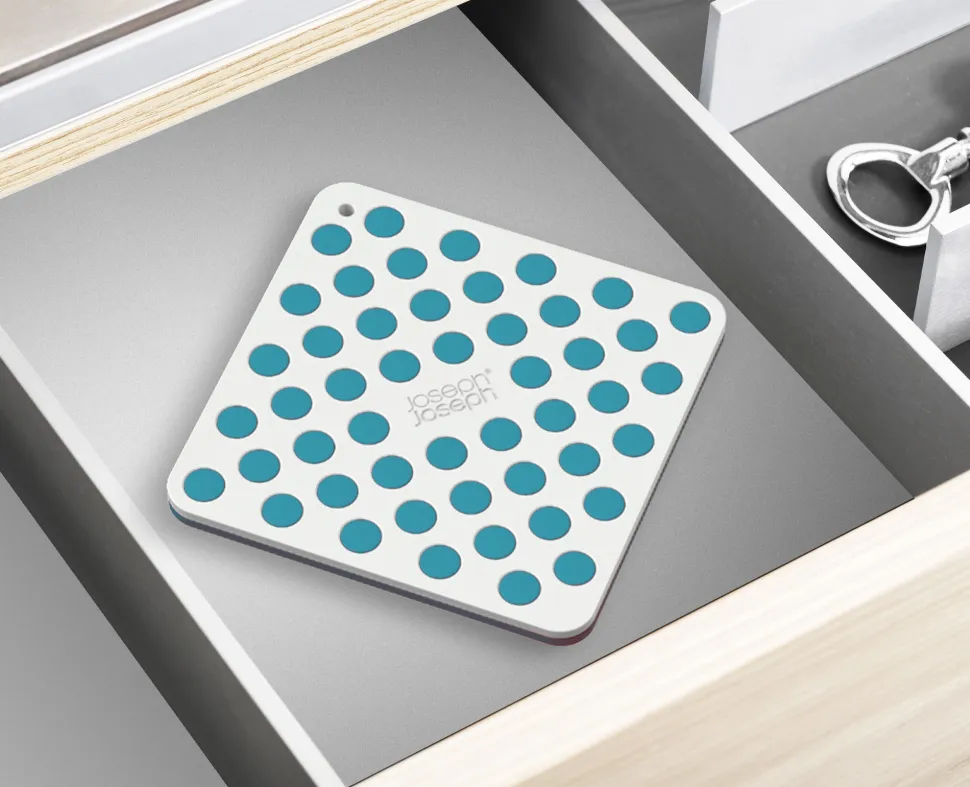 Onderzetter Joseph Joseph Duo Silicone Trivets Blauw/Wit (2-delig)