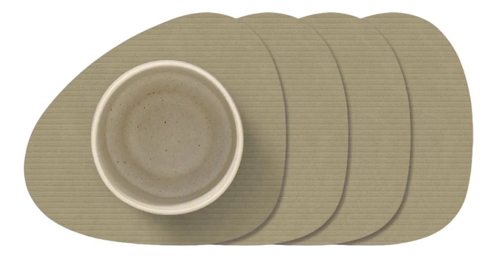 Lind DNA Onderzetter Curve Corduroy Nupo Herbal Dust (Set van 4) Outlet