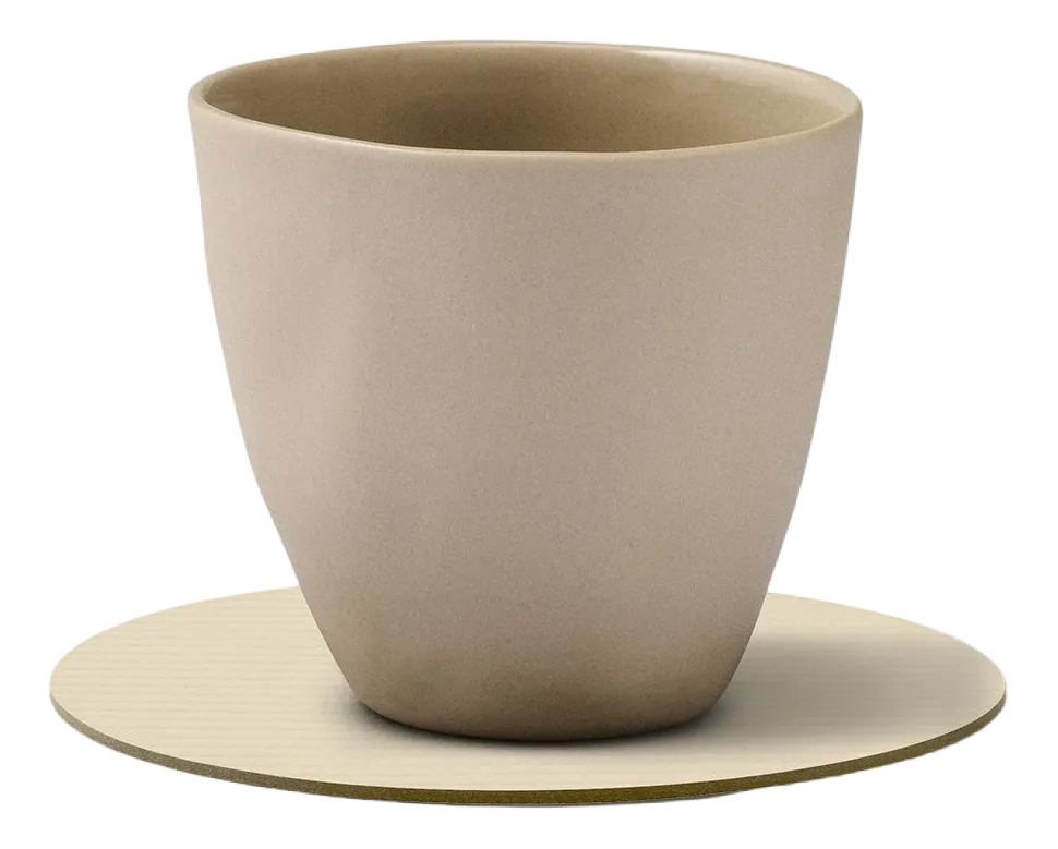 Onderzetter Lind DNA Glass Mat Circle Corduroy Nupo Vanilla (Set van 4)