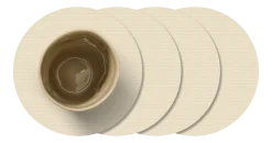 Onderzetter Lind DNA Glass Mat Circle Corduroy Nupo Vanilla (Set van 4)