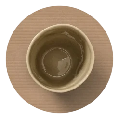 Onderzetter Lind DNA Glass Mat Circle Corduroy Nupo Nougat (Set van 4)