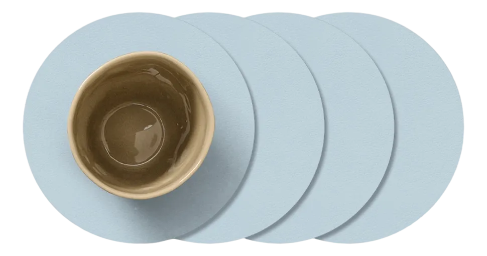 Onderzetter Lind DNA Glass Mat Circle Nupo Soft Sky (Set van 4)