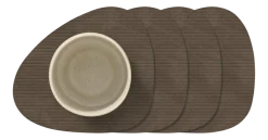 Onderzetter Lind DNA Glass Mat Curve Corduroy Nupo Caviar (Set van 4)