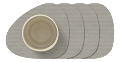 Onderzetter Lind DNA Glass Mat Curve Corduroy Nupo Light Grey (Set van 4)
