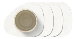 Lind DNA Onderzetter Glass Mat Circle Corduroy Nupo Nomad Grey (Set van 4) Online